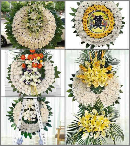 湖北黄冈市黄梅县濯港镇刘垸村花圈速递
